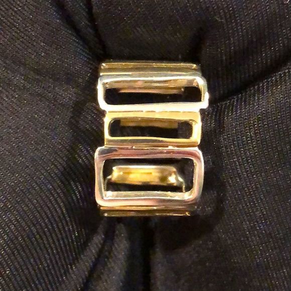 SILPADA Sterling Silver and Gold Tone Framework Two Tone Ring Sz 6 - Picture 6 of 12